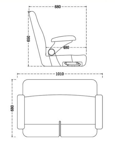Marine Driving Double Chair TX202-FU