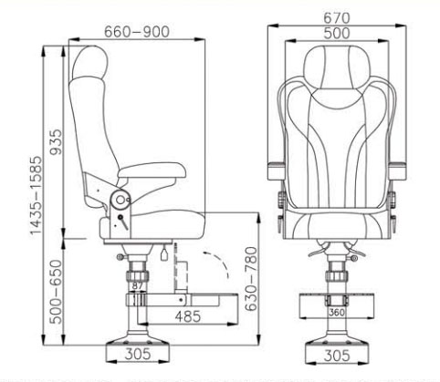 Marine Driving Chair TX116305A