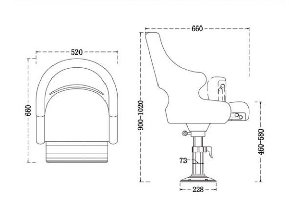 Marine Driving Chair TX111228MC-FU