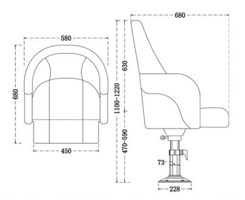 Marine Driving Chair TX112228MC-FU