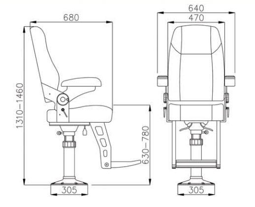 Marine Driving Chair TX118A305D
