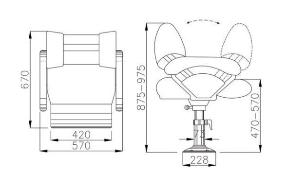 Marine Driving Chair TX104228MC-FU