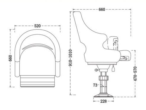 Marine Driving Chair TX111228PC-FU